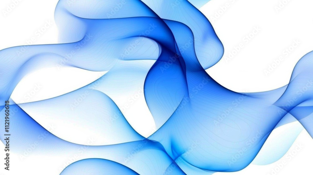 Poster seamless of web page with an abstract graphic in blue rhythm and wavy lines using digital technology