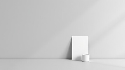 Fototapeta premium Light gray kraft paper textured background perfect for stationery mockups or product displays, product display, background, mockup