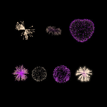 Fireworks New Year Square Transparent Motion Overlay
