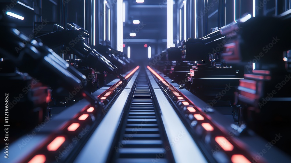 Poster advanced robotics in modern automotive factory automation for cutting-edge production