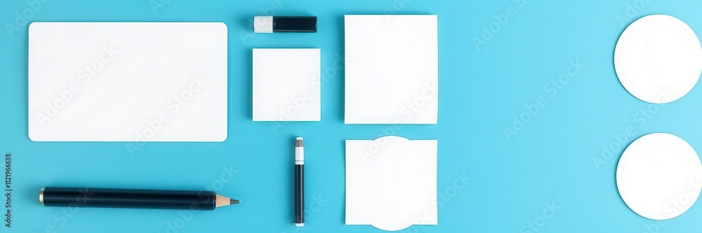 Aufkleber round and square sticker design mockup set with various sizes and textures for branding and advertis