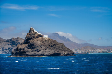 Famous Djeu island between Sao Vicente and Santo Antao islands, Cape Verde
