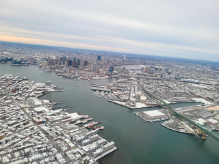 Fototapeta premium Aerial View of Boston Harbor