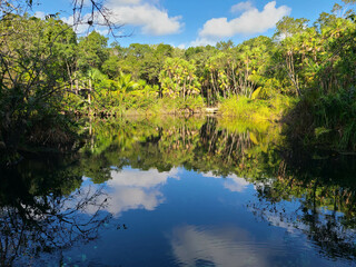 Obraz premium Sky reflected in a cenote