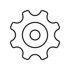 gear line icon with white background vector stock illustration