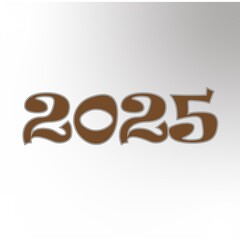 2025 New Year modern design with black background