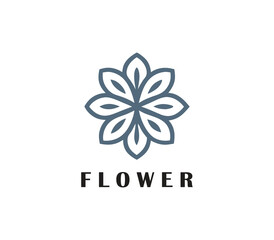 Minimalist Flower Logo Design with Simple, Elegant Lines and a Subtle, Nature-Inspired Aesthetic