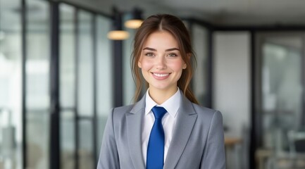 Confident business woman portrait in office. Lady entrepreneur, female professional manager leader in modern company office. Business Portrait.