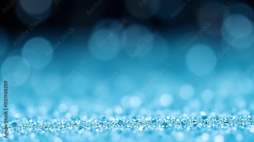 Poster abstract blue glitter bokeh background: this abstract image with a dreamy bokeh effect features a sh