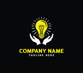 Light bulb logo design. Creative idea logo. Energy and thinking logo. Light bulb vector icon