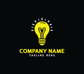Light bulb logo design. Creative idea logo. Energy and thinking logo. Light bulb vector icon
