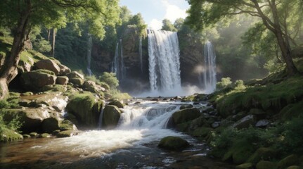 Obraz premium waterfall in the forest