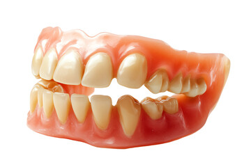 Obraz premium A realistic model of human teeth showcasing dental structure and health. Perfect for educational purposes and dental presentations.