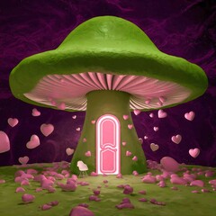 mushroom in the grass