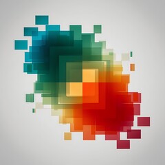 Fototapeta premium New abstract background with colored squares can use like minimalistic design