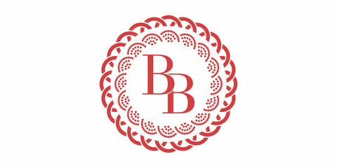 logo initials B B icon vector