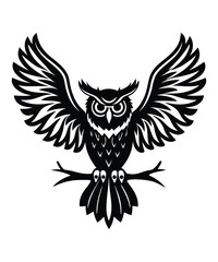 Obraz premium Owl silhouette vector illustrations