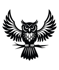 Obraz premium Owl silhouette vector illustrations