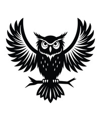 Obraz premium Owl silhouette vector illustrations