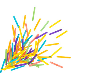 Abstract colorful straw background with blank space for text, Premium creative flat lay 