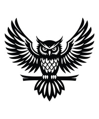 Fototapeta premium Owl silhouette vector illustrations