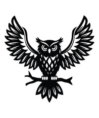 Obraz premium Owl silhouette vector illustrations