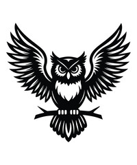 Obraz premium Owl silhouette vector illustrations