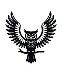 Obraz premium Owl silhouette vector illustrations