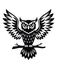 Obraz premium Owl silhouette vector illustrations