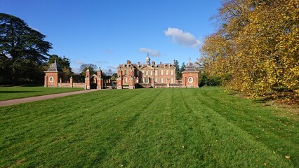 Hanbury Hall in the autumn