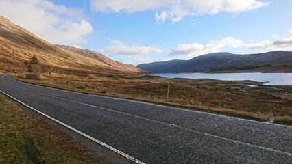 The beautiful road through the Highlands