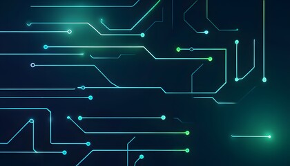 Futuristic Neon Circuit Board