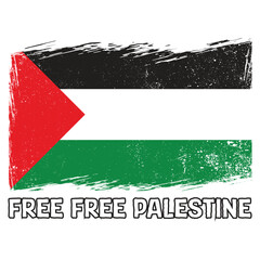 free free palestine flag t-shirt design vector banner 