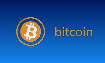 Obraz premium images of the bitcoin-btc logo on a digital background. 3d illustrations.