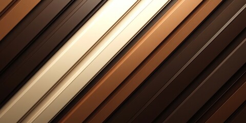 Obraz premium An abstract background featuring diagonal stripes in various shades of mocha, brown, and beige