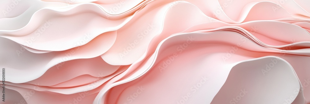 Poster soft pink waves create a flowing 3d abstract design, perfect for showcasing creative ideas or mockup