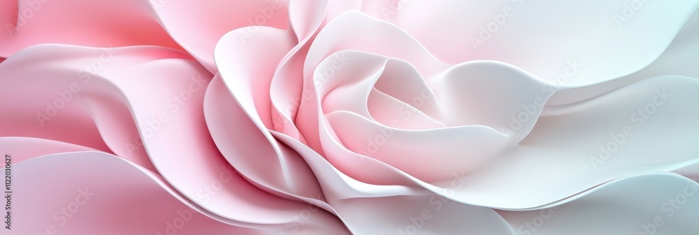 Poster soft pink petals create a delicate 3d abstract flower design perfect for showcasing ideas in a visua
