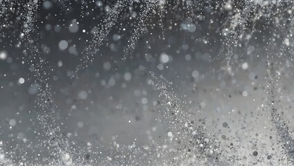 A gray background with many small, light-colored specks and circles scattered across it.

