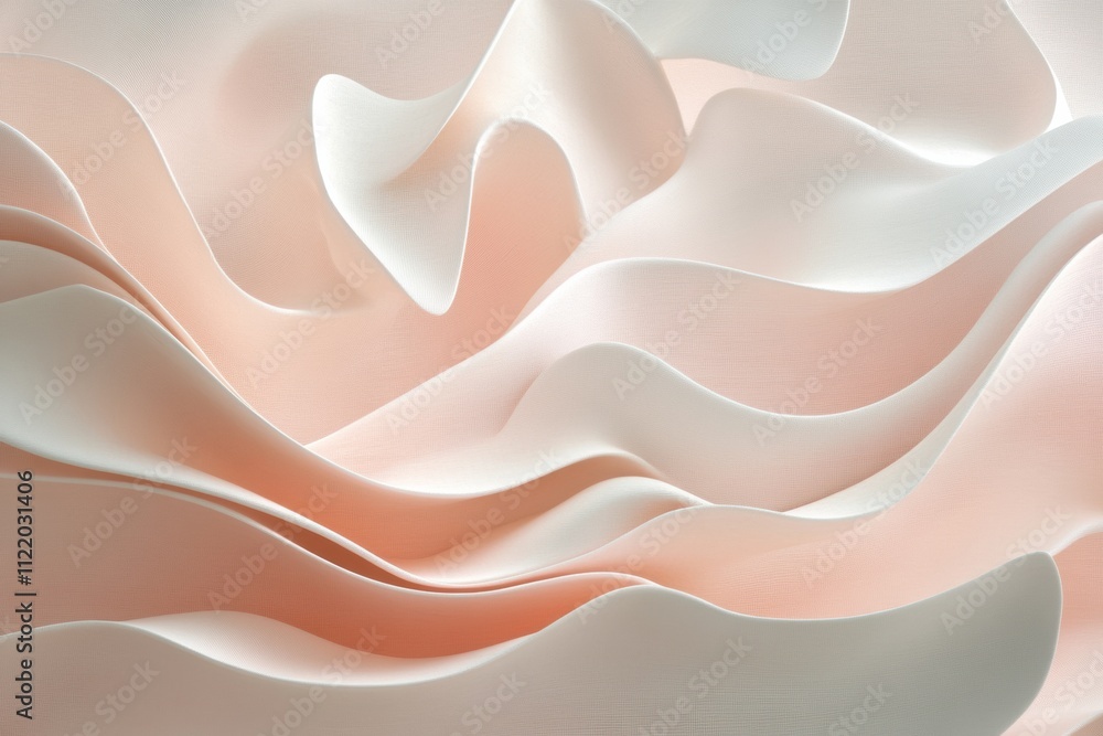 Aufkleber discover an elegant composition of soft, flowing waves created with light pastel shades, perfect for