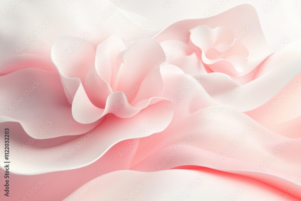 Aufkleber soft pink waves and delicate textures create an abstract composition perfect for artistic projects, 