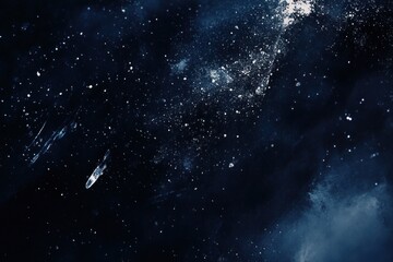 Stars sparkle in the vast cosmos above night sky. Generative AI