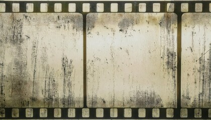 Vintage Grunge Filmstrip Texture with Distressed Canvas and Sepia Tones, Ideal for Retro Themed Design Projects, Artistic Backgrounds, Photography Concepts, or Nostalgic Digital Overlays