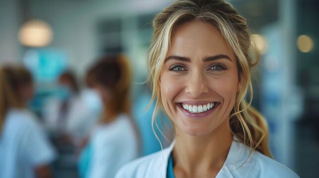 portrait of a female doctor smiling, National Dentist Day