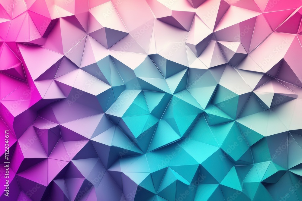 Aufkleber colorful abstract design showcases intricate geometric shapes in a striking gradient, providing ampl