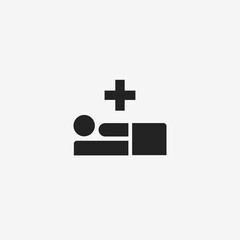 Obraz premium Hospital Bed Icon 