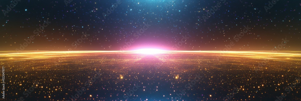 Aufkleber glowing abstract design featuring vibrant colors and illuminated lines, ideal for creative projects 