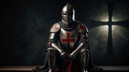 Fototapeta premium sad helpless knight