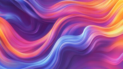 Obraz premium A vibrant, flowing abstract design with waves of color blending together.