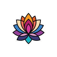 Fototapeta premium Lotus flower mandala vector illustration