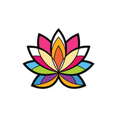 Lotus flower mandala vector illustration
